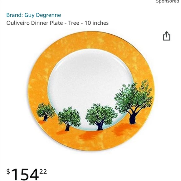 GUY DEGRENNE Ouliveiro Pattern Dinner Plate & Salad Plate - Picture 13 of 15